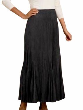 Soft Surroundings Crinkle Pleated Gypsy Midi Skirt